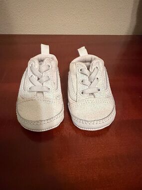 White Kids Lace-Up Sneakers